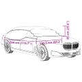 vidaXL Polovičná plachta na auto s háčikmi strieborná XL
