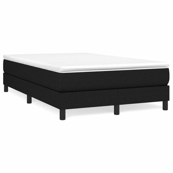 vidaXL Boxspring posteľ s matracom čierna 120x190 cm látka