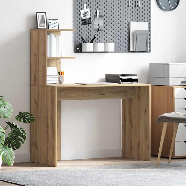 vidaXL Stôl Remeselný dub 102 x 50 x 124 cm Kompozitné drevo