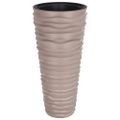 vidaXL Kvetináč s odnímateľnou vložkou mocha 18/45 l PP drážkovaný