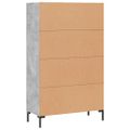 vidaXL Vysoká skrinka betónová sivá 69,5x31x115 cm kompozitné drevo