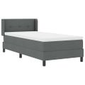 vidaXL Posteľ s pružinovým rámom Tmavo šedá 200 x 80 cm látka