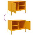 vidaXL TV skrinky 2 ks horčicovo-žlté 68x39x50,5 cm oceľ