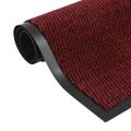 vidaXL Rohožky pred dvere 2 ks červené 90x150 cm obdĺžnikové všívané