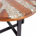 vidaXL Konferenčný stolík z teakového dreva a živice, 60 cm