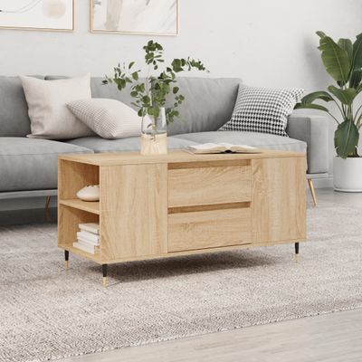 vidaXL Konferenčný stolík dub sonoma 102x44,5x50 cm kompozitné drevo