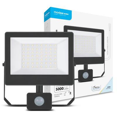 Modee Lighting LED Reflektor A3-series + Senzor 50W 5000lm 120° studená biela (ML-FLS6000K50WSA3N)