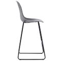 281504 vidaXL Bar Stools 4 pcs Grey Plastic