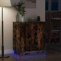 vidaXL LED komoda Dymový dub 71 x 34,5 x 75 cm Kompozitné drevo