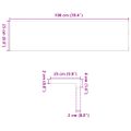 vidaXL Okenný parapet 2 ks hnedočierná 100x25x2 cm dubový masív