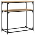 vidaXL Konzolový stolík dub sonoma 75 x 34,5 x 75 cm kompozitné drevo