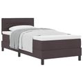 vidaXL Posteľ s pružinovým rámom Tmavohnedá 80 x 200 cm látka