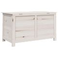 vidaXL Vonkajší box na vankúše biely 100x50x56 cm jedľový masív