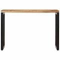 vidaXL Konzolový stolík 110x35x76 cm masívne hrubé mangovníkové drevo