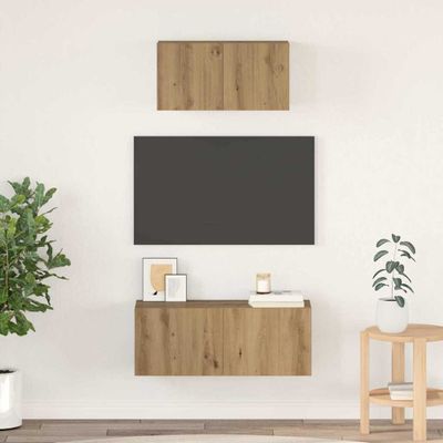 vidaXL Zostava TV skriniek 2 pcs Remeselný dub Kompozitné drevo