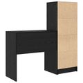 vidaXL Stôl Čierny dub 125,5 x 40 x 127 cm 2 ks