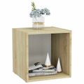 vidaXL TV skrinky 4 ks, biela+sonoma 37x35x37 cm, kompozitné drevo