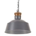 vidaXL Industriálna závesná lampa 32 cm, sivá E27