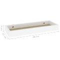 vidaXL Terasové nástenné police 2 ks dubové a biele 40x15x4 cm MDF