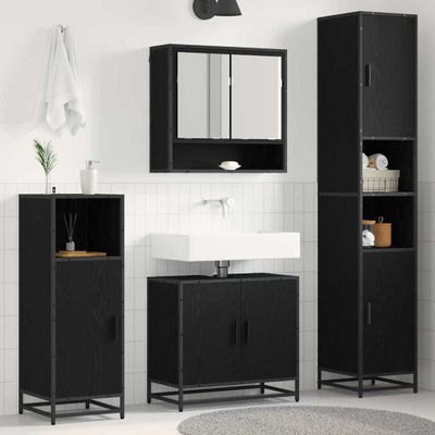 vidaXL Sada kúpeľňového nábytku 3 pcs Remeselný dub Kompozitné drevo
