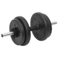 vidaXL Zakrivená obojručná a jednoručná činka so závažiami 60 kg