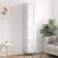 vidaXL Vysoká skrinka biela 34,5x34x180 cm spracované drevo