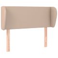vidaXL Čelo postele so záhybmi kapučínové 93x23x78/88 cm umelá koža