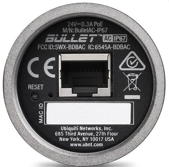 UBNT Bullet AC IP67, Dual Band, miniatúrne outdoor AC/klient 5GHz