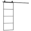 vidaXL Posuvné dvere s kovaním 76x205 cm ESG sklo a hliník
