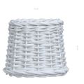 vidaXL Tienidlo lampy biele 25x17 cm prútené