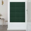 vidaXL Nástenné panely 12 ks tmavozelené 30x30 cm látkové 1,08 m²