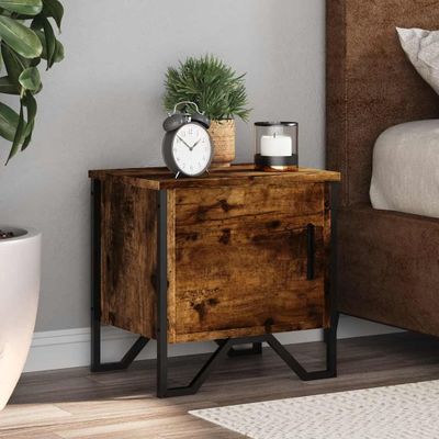 vidaXL Nočné stolíky 2 ks dymový dub 40x30x40 cm kompozitné drevo