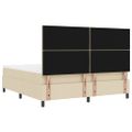 vidaXL Posteľ s pružinovým rámom Krémová 180 x 200 cm látka