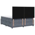 vidaXL LED boxspring posteľ s matracom Tmavosivá 160 x 200 cm Zamat