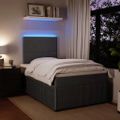 vidaXL Boxspring posteľ s matracom, tmavosivá 120x190 cm, zamat