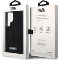 Obal Karl Lagerfeld pre Samsung Galaxy S24 Ultra KLHCS24LHDSPRK čierny HC RHINESTONE LOGO METAL PLATE