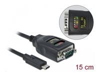 Sériový adaptér - USB-C - RS-232 x 1 - čierna