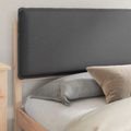 vidaXL Rám postele s čalúneným čelom Tmavo šedá 180 x 200 cm