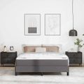 vidaXL Rám postele s matracmi Sivá 140 x 190 cm látka
