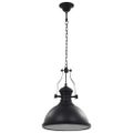 vidaXL Stropná lampa čierna okrúhla E27