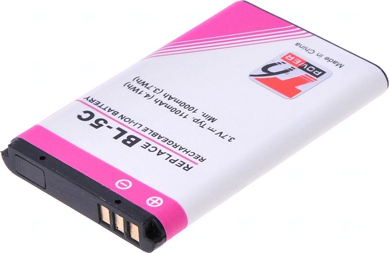 Batéria T6 Power pre Nokia 6300, 6600, 5100, 1100, 3650, 6230, C1-01, C2-01, 1100mAh, 4,1Wh, Li-ion