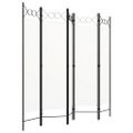 vidaXL Paraván s 5 panelmi, biely 200x180 cm