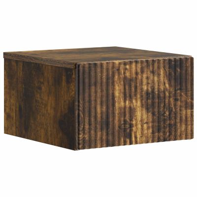 vidaXL Nástenná nočná skrinka so zásuvkou Dymový dub 33 x 34,5 x 20 cm