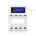 DELTACO C704A4, Nabíjačka batérií, USB + 4x AAA