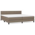 vidaXL Boxspring posteľ s matracom sivohnedý 200x200 cm látka