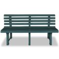 vidaXL Záhradná lavička 145,5 cm, plast, zelená