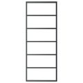 vidaXL Posuvné dvere s kovaním ESG sklo a hliník 76x205 cm