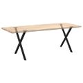 vidaXL Nohy k jedálenskému stolu v tvare X, 2 ks, čierne, 80 x (72-73) cm, oceľové