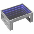 vidaXL Konferenčný stolík s nekonečnými LED sivý sonoma 70x53x30 cm