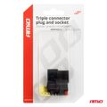 Sada elektrických konektorov vodotesných 3 PIN 2,2 mm AMiO-04347